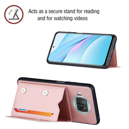 For Xiaomi Mi 10T Lite 5G Skin Feel PU + TPU + PC Back Cover Shockproof Case with Card Slots & Holder & Photo Frame(Rose Gold) - Xiaomi Cases by buy2fix | Online Shopping UK | buy2fix