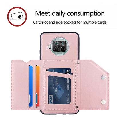 For Xiaomi Mi 10T Lite 5G Skin Feel PU + TPU + PC Back Cover Shockproof Case with Card Slots & Holder & Photo Frame(Rose Gold) - Xiaomi Cases by buy2fix | Online Shopping UK | buy2fix