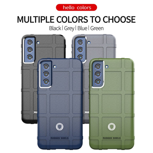 For Samsung Galaxy S21 FE Shockproof Shield Full Coverage Silicone Case(Green) by buy2fix