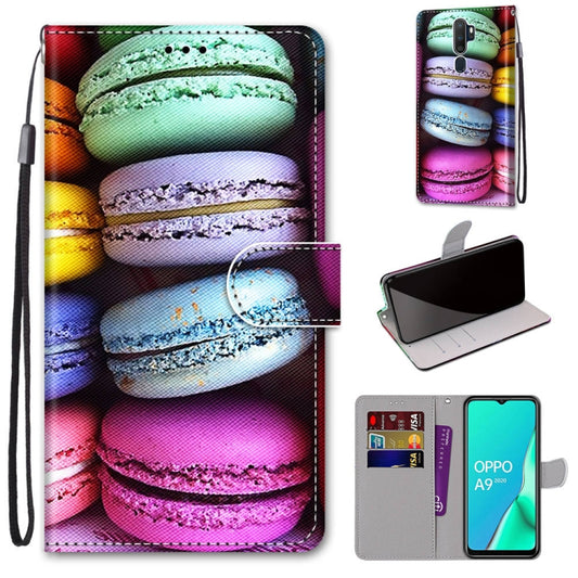 For OPPO A9 (2020) / A5 (2020) / A11X / A11 Coloured Drawing Cross Texture Horizontal Flip PU Leather Case with Holder & Card Slots & Wallet & Lanyard(Colorful Cakes) by buy2fix