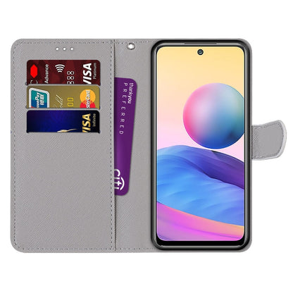 For Xiaomi Redmi Note 10 5G Coloured Drawing Cross Texture Horizontal Flip PU Leather Case with Holder & Card Slots & Wallet & Lanyard(Gradient Colorful Flower) - Xiaomi Cases by buy2fix | Online Shopping UK | buy2fix