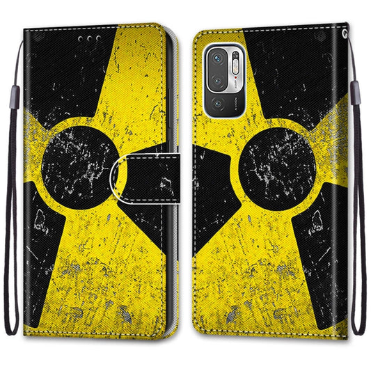 For Xiaomi Redmi Note 10 5G Coloured Drawing Cross Texture Horizontal Flip PU Leather Case with Holder & Card Slots & Wallet & Lanyard(Yellow Black Logo) - Xiaomi Cases by buy2fix | Online Shopping UK | buy2fix