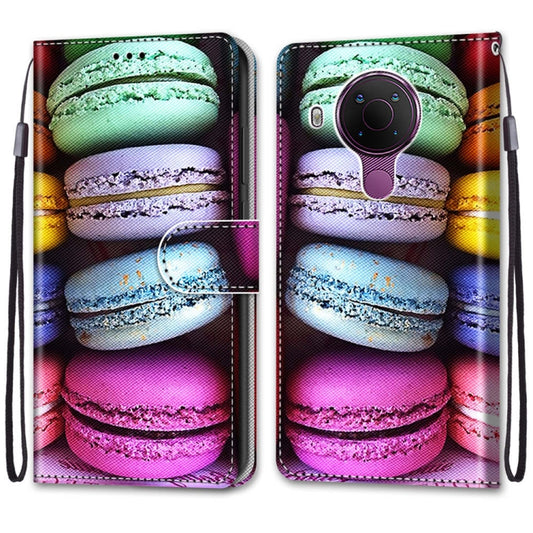 For Nokia 5.4 Coloured Drawing Cross Texture Horizontal Flip PU Leather Case with Holder & Card Slots & Wallet & Lanyard(Colorful Cakes) by buy2fix