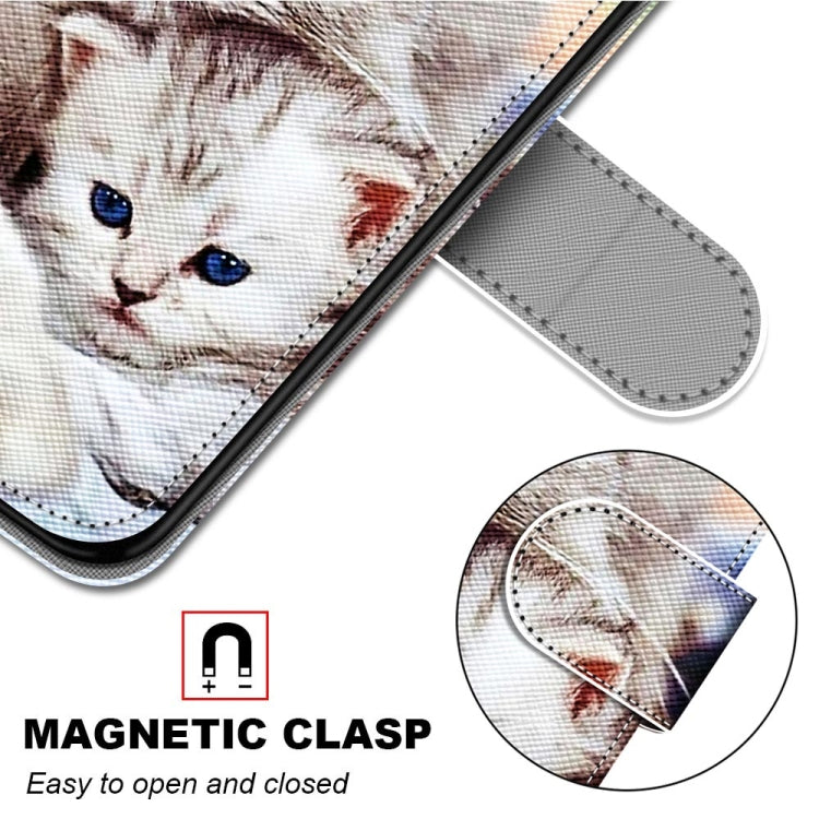 For Samsung Galaxy S21 FE Coloured Drawing Cross Texture Horizontal Flip PU Leather Case with Holder & Card Slots & Wallet & Lanyard(Big Cat Holding Kitten) by buy2fix
