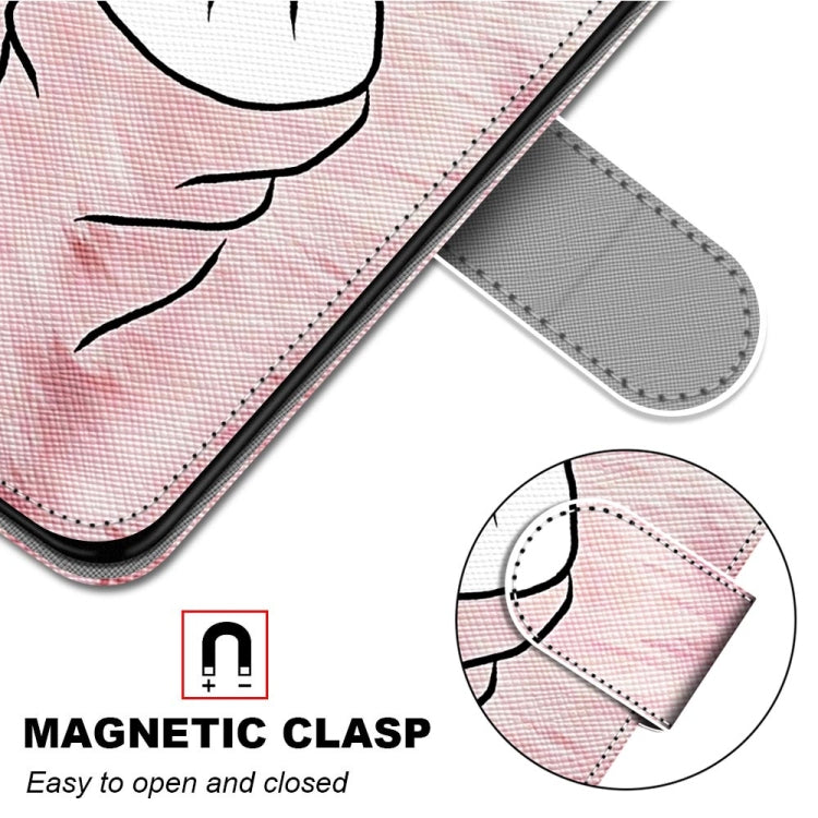 For Samsung Galaxy S21 FE Coloured Drawing Cross Texture Horizontal Flip PU Leather Case with Holder & Card Slots & Wallet & Lanyard(Pink Hands Heart) by buy2fix