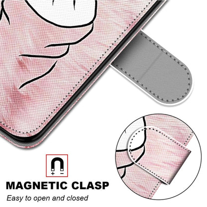 For Samsung Galaxy S21 FE Coloured Drawing Cross Texture Horizontal Flip PU Leather Case with Holder & Card Slots & Wallet & Lanyard(Pink Hands Heart) by buy2fix