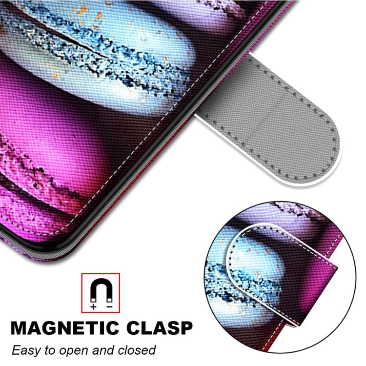 For Samsung Galaxy S21 FE Coloured Drawing Cross Texture Horizontal Flip PU Leather Case with Holder & Card Slots & Wallet & Lanyard(Colorful Cakes) by buy2fix