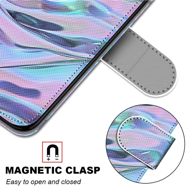 For Samsung Galaxy Xcover 5 Coloured Drawing Cross Texture Horizontal Flip PU Leather Case with Holder & Card Slots & Wallet & Lanyard(Fluorescent Water Texture) by buy2fix