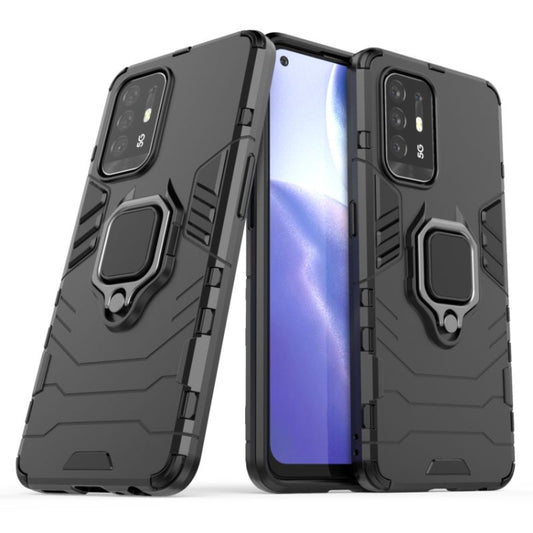 For OPPO Reno5 Z 5G Shockproof PC + TPU Protective Case with Magnetic Ring Holde(Black) - OPPO Cases by buy2fix | Online Shopping UK | buy2fix