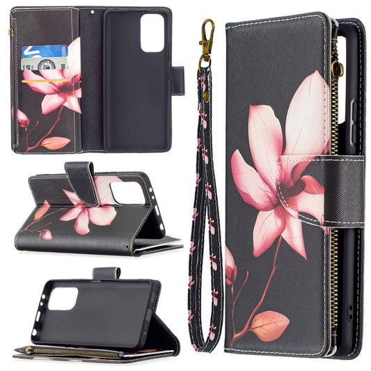 For Xiaomi Redmi Note 10 Pro Colored Drawing Pattern Zipper Horizontal Flip Leather Case with Holder & Card Slots & Wallet(Lotus) - Xiaomi Cases by buy2fix | Online Shopping UK | buy2fix