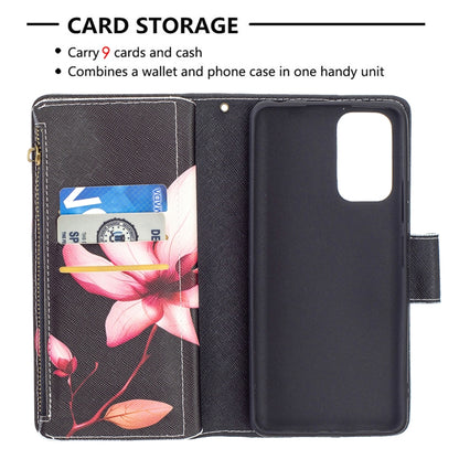 For Xiaomi Redmi Note 10 Pro Colored Drawing Pattern Zipper Horizontal Flip Leather Case with Holder & Card Slots & Wallet(Lotus) - Xiaomi Cases by buy2fix | Online Shopping UK | buy2fix