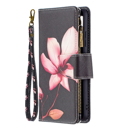 For Samsung Galaxy A32 4G Colored Drawing Pattern Zipper Horizontal Flip Leather Case with Holder & Card Slots & Wallet(Lotus) by buy2fix