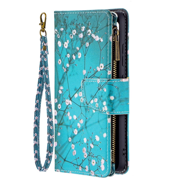 For Samsung Galaxy A32 4G Colored Drawing Pattern Zipper Horizontal Flip Leather Case with Holder & Card Slots & Wallet(Plum Blossom) by buy2fix