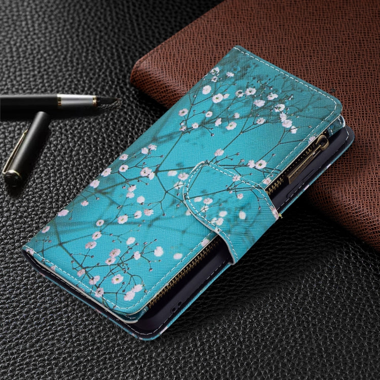 For Samsung Galaxy A32 4G Colored Drawing Pattern Zipper Horizontal Flip Leather Case with Holder & Card Slots & Wallet(Plum Blossom) by buy2fix