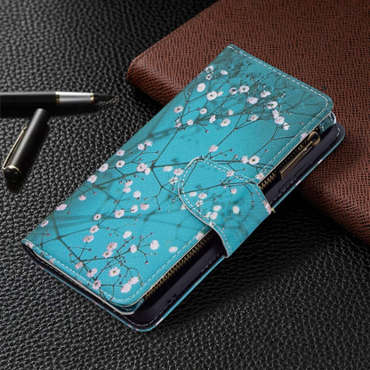 For Samsung Galaxy A32 4G Colored Drawing Pattern Zipper Horizontal Flip Leather Case with Holder & Card Slots & Wallet(Plum Blossom) by buy2fix