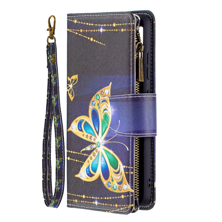 For Samsung Galaxy A32 4G Colored Drawing Pattern Zipper Horizontal Flip Leather Case with Holder & Card Slots & Wallet(Big Butterfly) by buy2fix