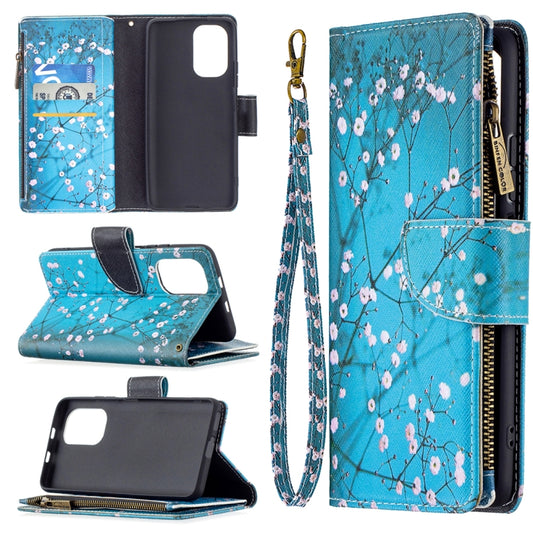 For Xiaomi Mi 11i / Poco F3 / Redmi K40 / K40 Pro Colored Drawing Pattern Zipper Horizontal Flip Leather Case with Holder & Card Slots & Wallet(Plum Blossom) - Xiaomi Cases by buy2fix | Online Shopping UK | buy2fix