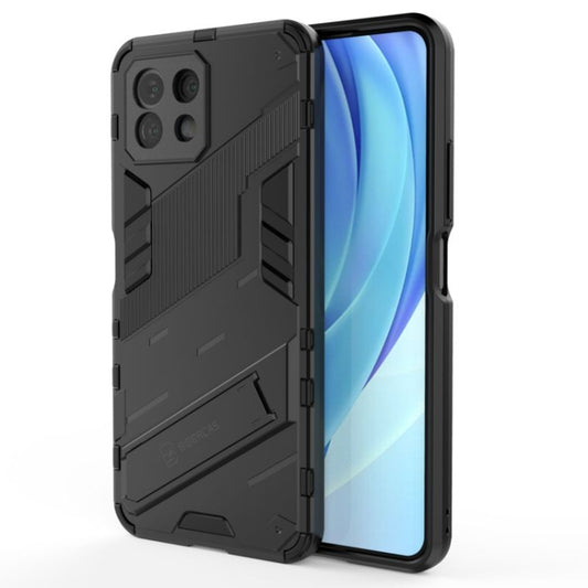 For Xiaomi Mi 11 Lite Punk Armor 2 in 1 PC + TPU Shockproof Case with Invisible Holder(Black) - Xiaomi Cases by buy2fix | Online Shopping UK | buy2fix