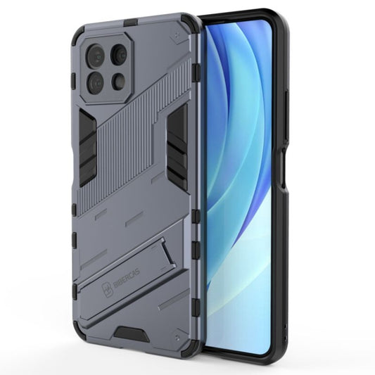 For Xiaomi Mi 11 Lite Punk Armor 2 in 1 PC + TPU Shockproof Case with Invisible Holder(Gray) - Xiaomi Cases by buy2fix | Online Shopping UK | buy2fix