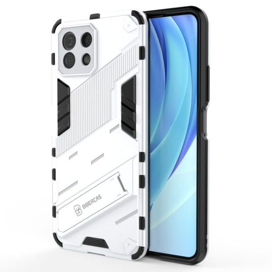 For Xiaomi Mi 11 Lite Punk Armor 2 in 1 PC + TPU Shockproof Case with Invisible Holder(White) - Xiaomi Cases by buy2fix | Online Shopping UK | buy2fix