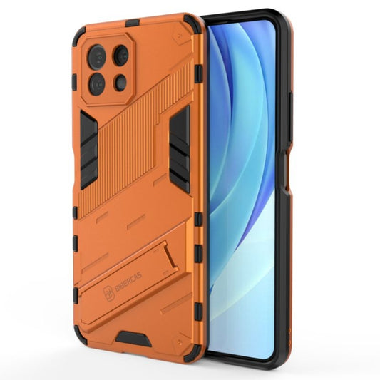For Xiaomi Mi 11 Lite Punk Armor 2 in 1 PC + TPU Shockproof Case with Invisible Holder(Orange) - Xiaomi Cases by buy2fix | Online Shopping UK | buy2fix