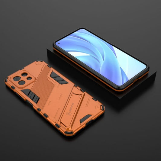 For Xiaomi Mi 11 Lite Punk Armor 2 in 1 PC + TPU Shockproof Case with Invisible Holder(Orange) - Xiaomi Cases by buy2fix | Online Shopping UK | buy2fix