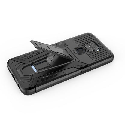 For Xiaomi Redmi Note 9 War Chariot Series Armor All-inclusive Shockproof PC + TPU Protective Case with Invisible Holder(Grey) - Xiaomi Cases by buy2fix | Online Shopping UK | buy2fix