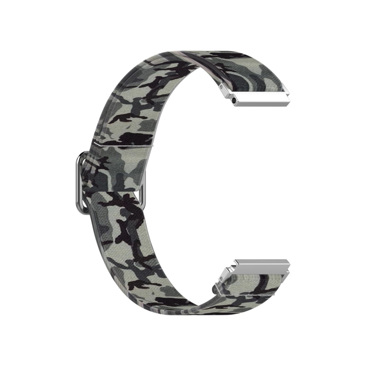 20mm For Samsung Galaxy Watch Active2 / Active Adjustable Elastic Printing Watch Band(Camouflage Gray) - Watch Bands by buy2fix | Online Shopping UK | buy2fix