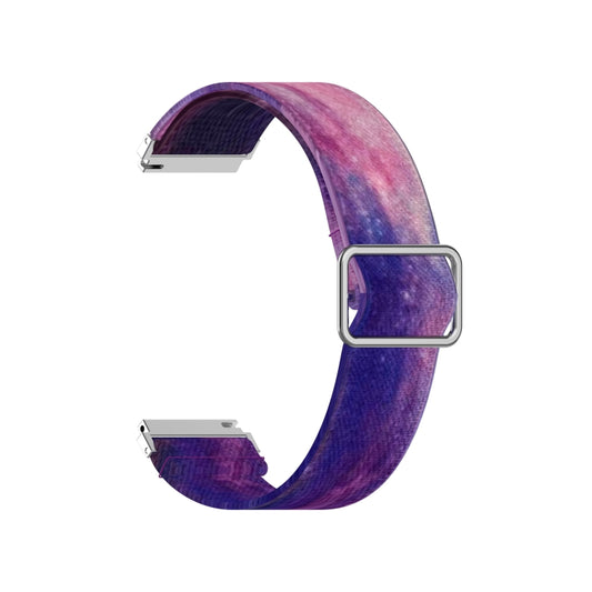 20mm For Samsung Galaxy Watch Active2 / Active Adjustable Elastic Printing Watch Band(Starry Sky) - Watch Bands by buy2fix | Online Shopping UK | buy2fix