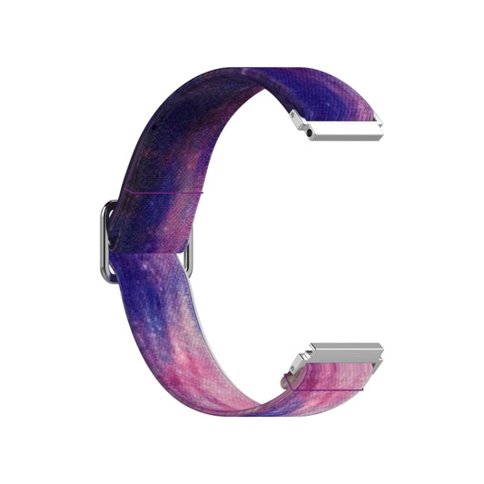 20mm For Samsung Galaxy Watch Active2 / Active Adjustable Elastic Printing Watch Band(Starry Sky) - Watch Bands by buy2fix | Online Shopping UK | buy2fix