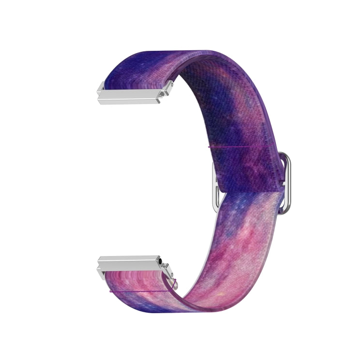 20mm For Samsung Galaxy Watch Active2 / Active Adjustable Elastic Printing Watch Band(Starry Sky) - Watch Bands by buy2fix | Online Shopping UK | buy2fix