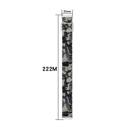 20mm For Samsung Galaxy Watch Active2 / Active Adjustable Elastic Printing Watch Band(Camouflage Gray) - Watch Bands by buy2fix | Online Shopping UK | buy2fix
