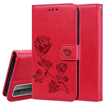 For Huawei Honor 10X Lite Rose Embossed Horizontal Flip PU Leather Case with Holder & Card Slots & Wallet(Red) - Honor Cases by buy2fix | Online Shopping UK | buy2fix