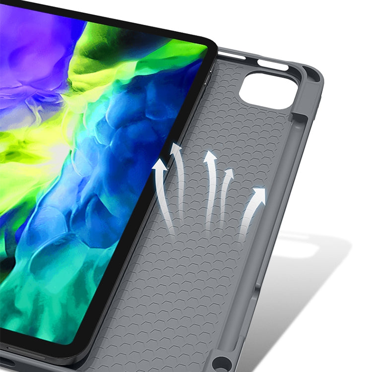 For iPad Pro 12.9 2022 / 2021 / 2020 Mutural Multi-fold Smart Leather Tablet Case(Blue) - iPad Pro 12.9 (2022/2021) Cases by Mutural | Online Shopping UK | buy2fix