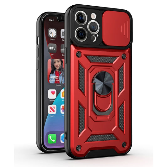 For iPhone 11 Sliding Camera Cover Design TPU+PC Protective Case (Red) - iPhone 11 Cases by buy2fix | Online Shopping UK | buy2fix