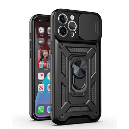 For iPhone 11 Pro Sliding Camera Cover Design TPU+PC Protective Case(Black) - iPhone 11 Pro Cases by buy2fix | Online Shopping UK | buy2fix