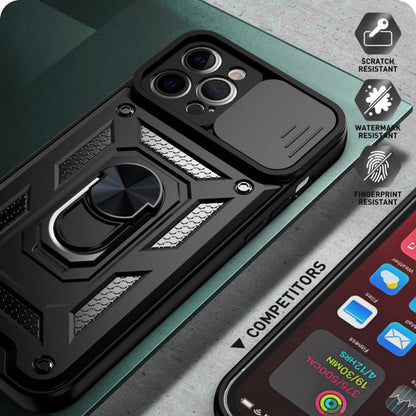 For iPhone 11 Pro Sliding Camera Cover Design TPU+PC Protective Case(Black) - iPhone 11 Pro Cases by buy2fix | Online Shopping UK | buy2fix
