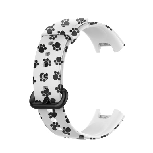 For Xiaomi Mi Watch Lite / Redmi Watch Silicone Printing Replacement Watchband(Footprint) - Watch Bands by buy2fix | Online Shopping UK | buy2fix