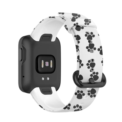 For Xiaomi Mi Watch Lite / Redmi Watch Silicone Printing Replacement Watchband(Footprint) - Watch Bands by buy2fix | Online Shopping UK | buy2fix