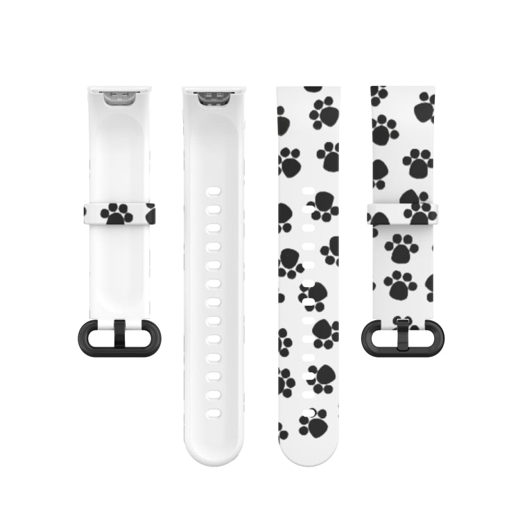 For Xiaomi Mi Watch Lite / Redmi Watch Silicone Printing Replacement Watchband(Footprint) - Watch Bands by buy2fix | Online Shopping UK | buy2fix
