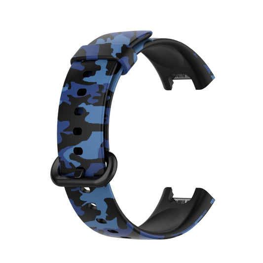 For Xiaomi Mi Watch Lite / Redmi Watch Silicone Printing Replacement Watchband(Camouflage Blue) - Watch Bands by buy2fix | Online Shopping UK | buy2fix