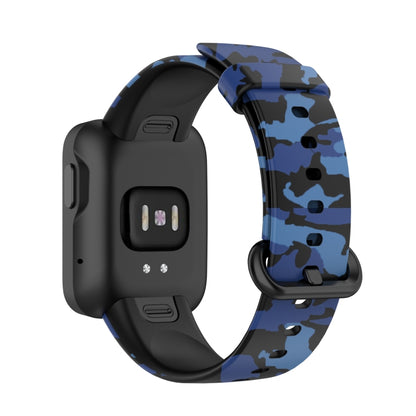 For Xiaomi Mi Watch Lite / Redmi Watch Silicone Printing Replacement Watchband(Camouflage Blue) - Watch Bands by buy2fix | Online Shopping UK | buy2fix