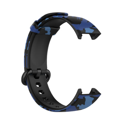 For Xiaomi Mi Watch Lite / Redmi Watch Silicone Printing Replacement Watchband(Camouflage Blue) - Watch Bands by buy2fix | Online Shopping UK | buy2fix