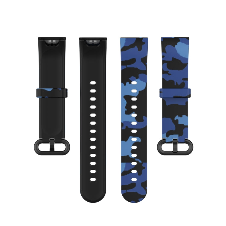 For Xiaomi Mi Watch Lite / Redmi Watch Silicone Printing Replacement Watchband(Camouflage Blue) - Watch Bands by buy2fix | Online Shopping UK | buy2fix
