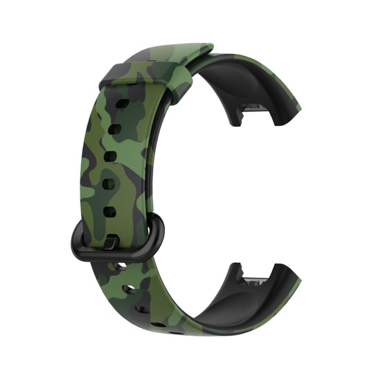 For Xiaomi Mi Watch Lite / Redmi Watch Silicone Printing Replacement Watchband(Camouflage Green) - Watch Bands by buy2fix | Online Shopping UK | buy2fix