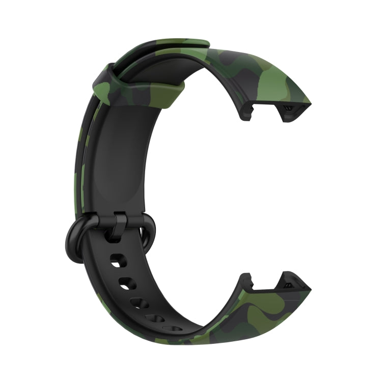 For Xiaomi Mi Watch Lite / Redmi Watch Silicone Printing Replacement Watchband(Camouflage Green) - Watch Bands by buy2fix | Online Shopping UK | buy2fix