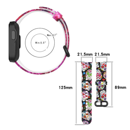 For Xiaomi Mi Watch Lite / Redmi Watch Silicone Printing Replacement Watchband(Facial Makeup) - Watch Bands by buy2fix | Online Shopping UK | buy2fix