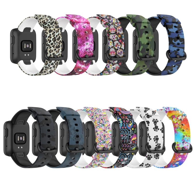 For Xiaomi Mi Watch Lite / Redmi Watch Silicone Printing Replacement Watchband(Footprint) - Watch Bands by buy2fix | Online Shopping UK | buy2fix