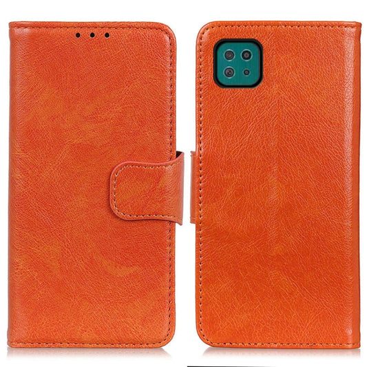 For Samsung Galaxy A22 5G EU Version Nappa Texture Horizontal Flip Leather Case with Holder & Card Slots & Wallet(Orange) by buy2fix