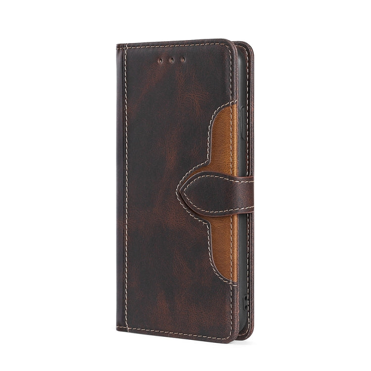 For Samsung Galaxy S9 Stitching Skin Feel Magnetic Buckle Horizontal Flip PU Leather Case with Holder & Card Slots & Wallet(Brown) by buy2fix